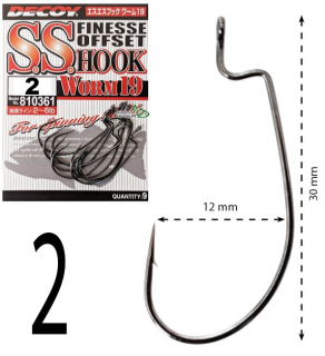 Крючки Decoy Worm 19 S.S.Hook №02 (9шт/уп)