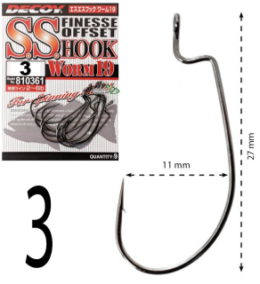 Крючки Decoy Worm 19 S.S.Hook №03 (9шт/уп)