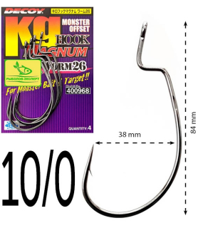 Гачки Decoy офсетні Worm 26 KG Hook Magnum size 10/0