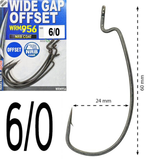 Гачки Hayabusa Wide Gap Offset WRM956 NRB №6/0 (4шт/уп)