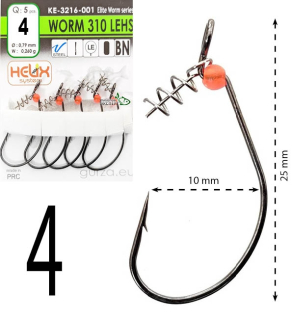 Крючки офсетные Gurza Worm 310 LEHS KE-3216 №04