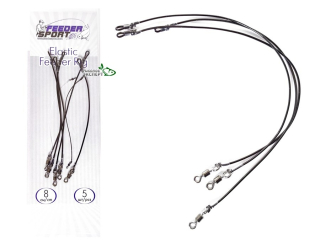 Оснащення Feeder Sport - Elastic Feeder Rig Hard, black 8см (5шт/уп)