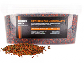 Пеллетс Technocarp Method/PVA Micropellets Robin Red Mix 1,5кг