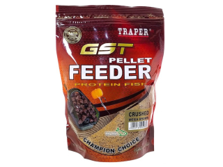 Пеллетс Traper GST Feeder Protein Fish 500г Mega Brown Crushed (дробленный)