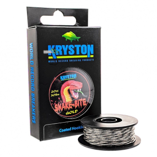 Поводковый материал Kryston Snakebite Coated Hooklink Gold/Brown 20м 30lb