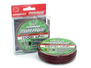Поводковый материал в оболочке Kosadaka Mirage 25м 20lb коричневый/черный