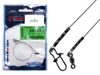 Повідець Ukrspin Orange Spinning титановий (1x7) мат.Orange 10кг 20см
