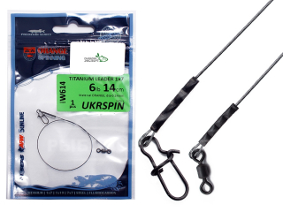 Повідець Ukrspin Orange Spinning титановий (1x7) мат.Orange 3кг 14см