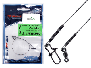 Поводок Ukrspin Orange Spinning титановый (1x7) мат.Orange 6кг 14см