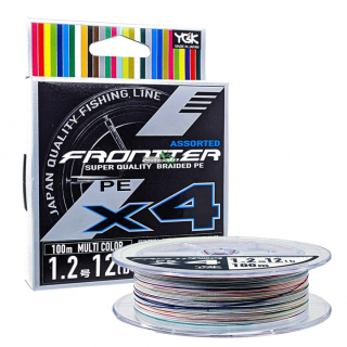 Шнур YGK Frontier X4 100м мультиколор #0.8 8lb