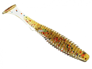 Силикон Fishup U-Shad 3,5" 045 - Green Pumpkin/Red-Black