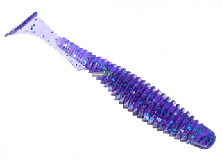 Силикон Fishup U-Shad 4,0" 060 - Dark Violet/Peacock-Silver