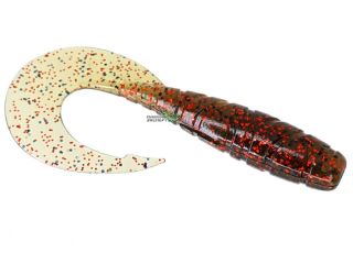 Силікон Fishup Mighty Grub 4,5" 045 - Green Pumpkin/Red-Black