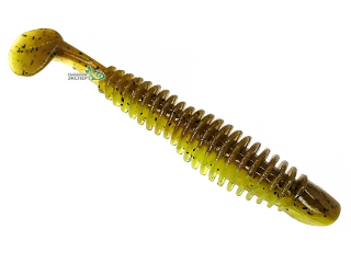 Силикон Reins Bubbling Shad 3,0" B08 Green Pumpkin Chart Melon
