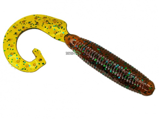 Силикон Reins Fat G-Tail Grub 4,0" - 565 Motor Oil Green Flake (10шт/уп)