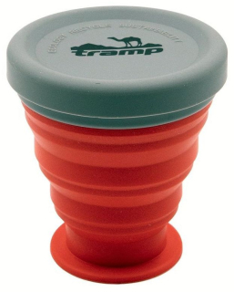 Стакан складной Tramp силиконовый с крышкой 200мл terracota (TRC-126-terracota)