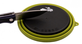 Тарелка Tramp силиконовая с пластиковым дном 550мл olive (TRC-123-olive)