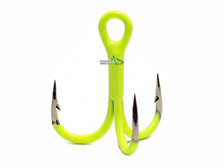 Тройник Gurza Round treble hook ST -36 UV Chartreuse №04, 1шт