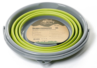 Ведро Tramp складное, силиконовое олива 10л (TRC-091-olive)