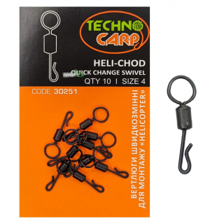 Вертлюг Technocarp Heli-Chod Quick Change Swivel (10шт/уп)