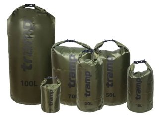 Гермомешок Tramp PVC Diamond Rip-Stop, olive 100л (UTRA-210-olive)