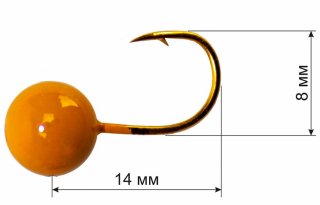 Мормишка літня DS Короп Classic, gold кукурудза - №8 1,2г (3шт/уп)
