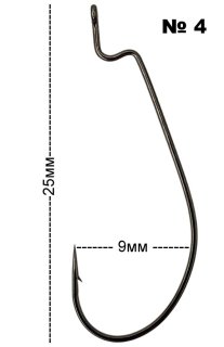 Крючки Varivas Offset Master Light Class №04 (9шт/уп)