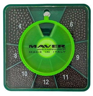Набор грузил Maver Scatola Pallini Supercalibrati 250г №4; 6; 8; 9