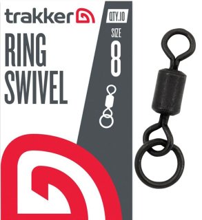 Вертлюг с колечком Trakker Ring Swivel №08 black (10шт/уп)