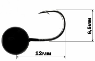 Мормышка летняя DS Карп Classic, хром черный - №10 1,2г (3шт/уп)
