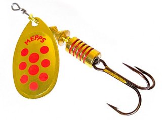 Блесна Mepps Aglia Decoree №1 3,5г золото/красные точки
