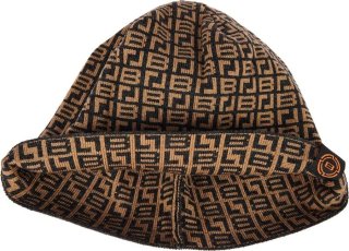 Шапка Brain з патерном black/brown