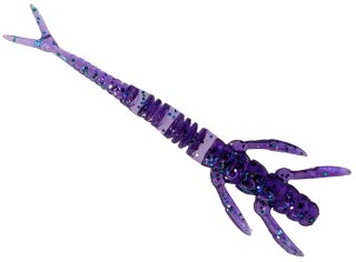 Силикон Fishup Flit 1,5" - #060 - Dark Violet/Peacock & Silver (10шт/уп)