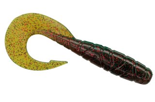 Силікон Fishup Mighty Grub 4,5" 019 - Motor Oil/Red