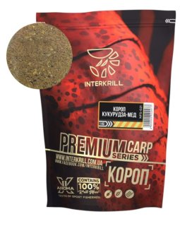 Прикормка Interkrill Premium 1кг Короп-Кукурудза-Мед