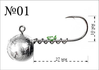 Джиг головка DS Micro 90° - №01 6,0г (5шт/уп)