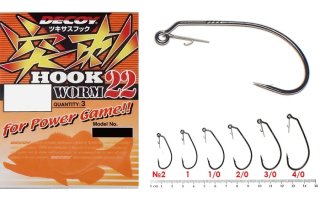 Крючки Decoy оффсетные Hook Worm 22