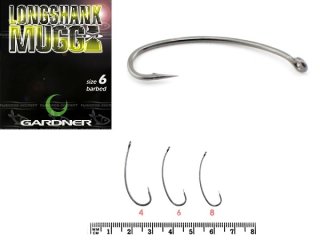 Крючки Gardner Long Shank Mugga Hooks size 4