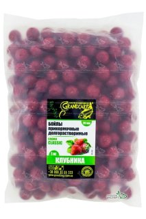Бойлы Grandcarp Classic долгорастворимые Клубника Ø20мм 1кг