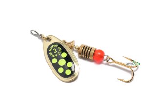 Блешня Mepps Black Fury №2 / 4,5г - gold / chartreuse dot