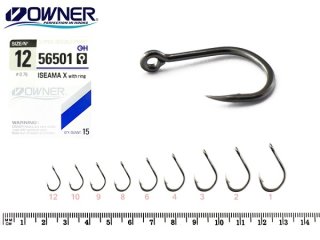 Крючки Owner 56501 Iseama X with ring №12
