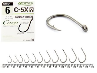 Крючки Owner C-5X Iseama X with eye