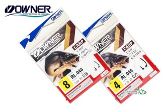 Крючки с поводком Owner RL-044 №08, 0,18мм 70см с петлей