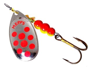 Блесна Mepps Aglia Decoree №4 9,0г серебро/красные точки