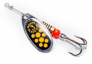 Блесна Mepps Black Fury №3 6,5г серебро/желтые точки