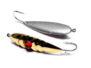 Блесна вертикальная G.Stream Волнистая 1-КТ с камнем, золото