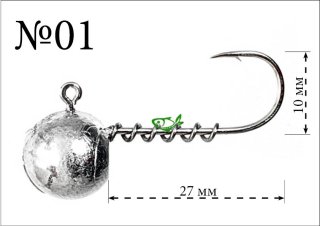 Джиг головка DS Micro 90° - №01 7,0г (5шт/уп)