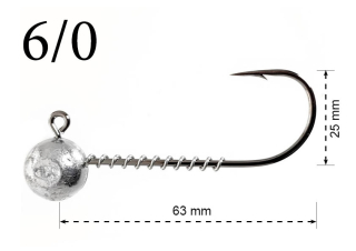 Джиг-головка Kalipso №6/0 21г (3шт/уп)