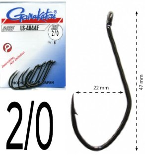 Крючки Gamakatsu LS-4644F size 2/0