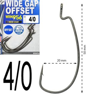 Крючки Hayabusa Wide Gap Offset WRM956 NRB №4/0 (5шт/уп)